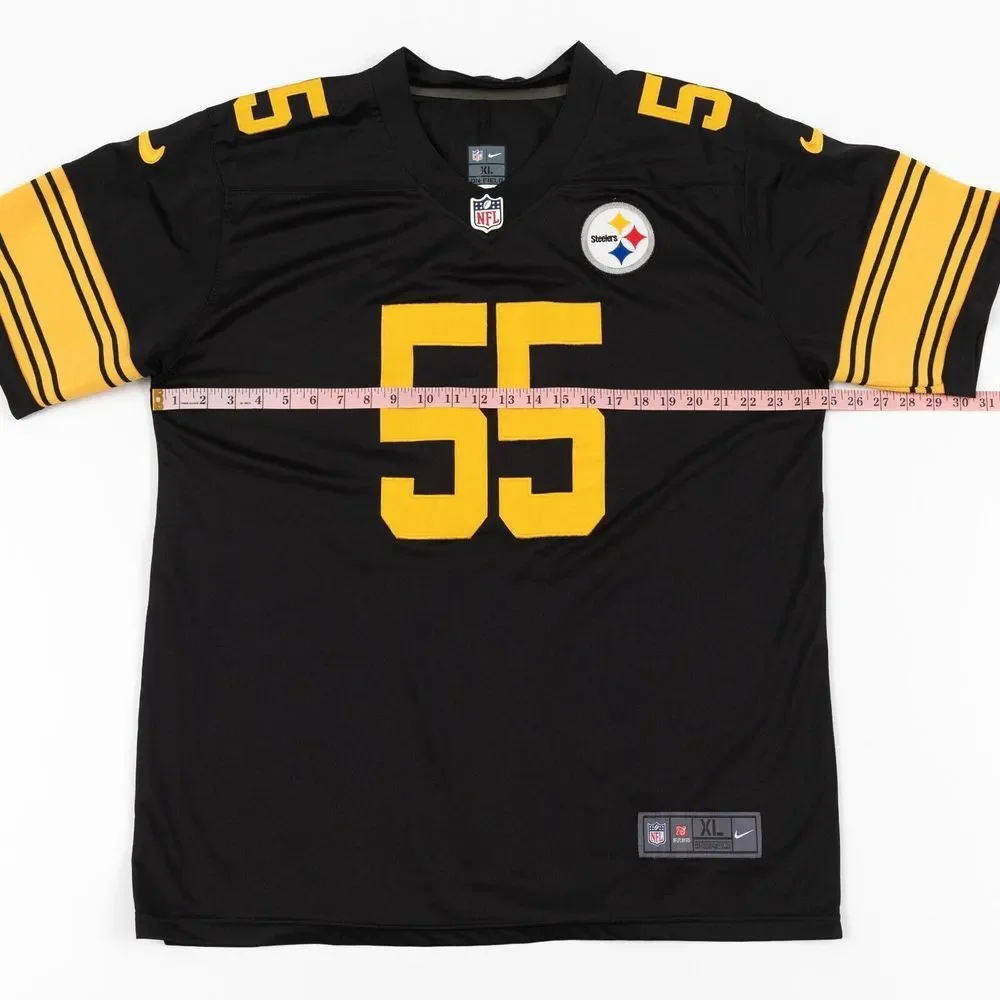 Pittsburgh Steelers Devin Bush Home Jersey Men's XL Nike On Field Stitched Black